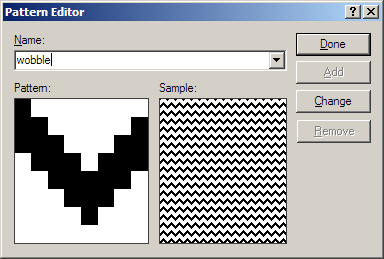 Pattern editor